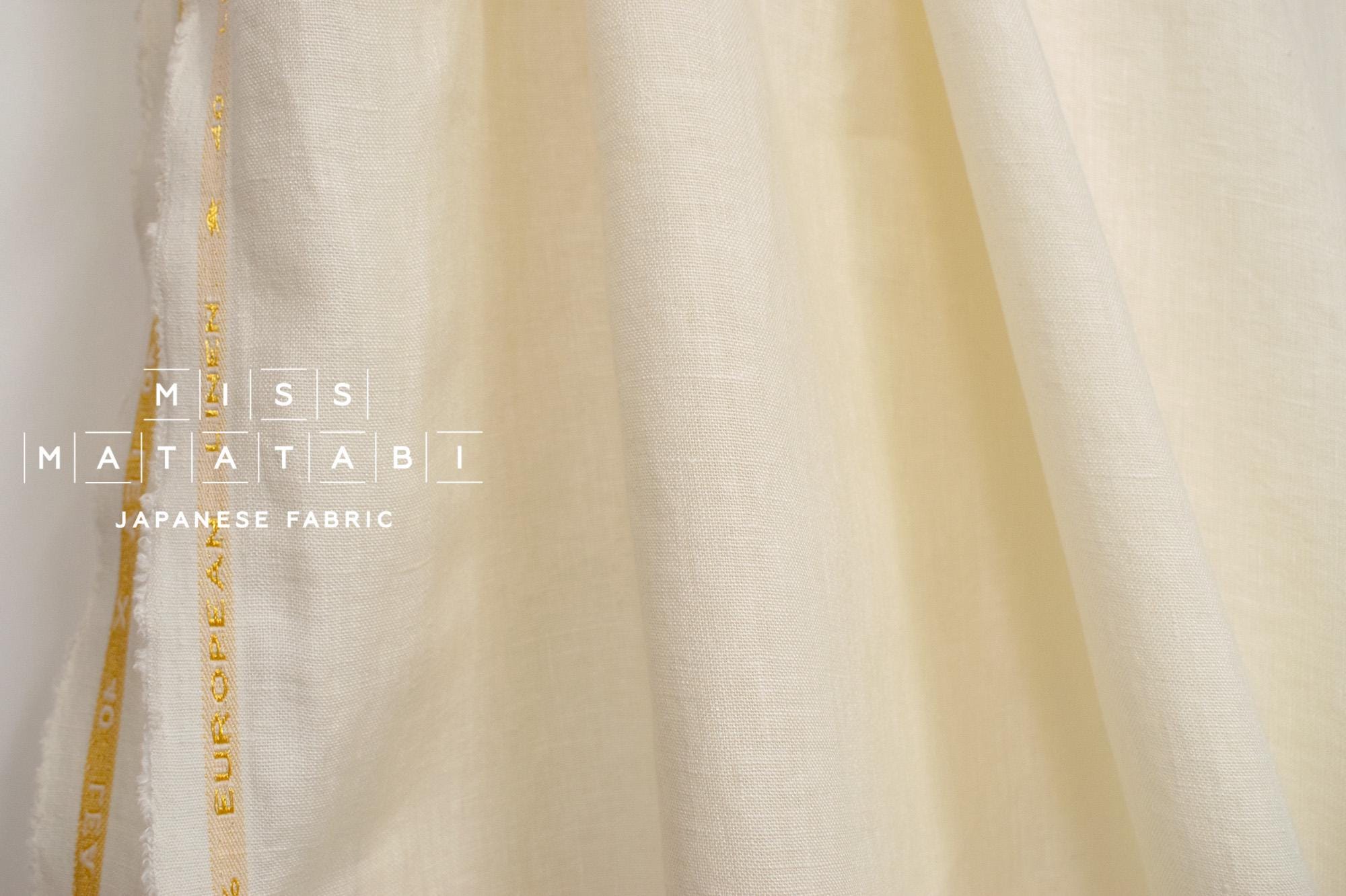 DEADSTOCK Shokunin Collection Orihimedaki Washed Linen - cream
