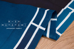 Shokunin Collection Hand-printed Chusen Japanese Tenugui Fabric - Echappées Bleues - Maintenant - panel