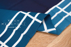 Shokunin Collection Hand-printed Chusen Japanese Tenugui Fabric - Echappées Bleues - Songe - panel