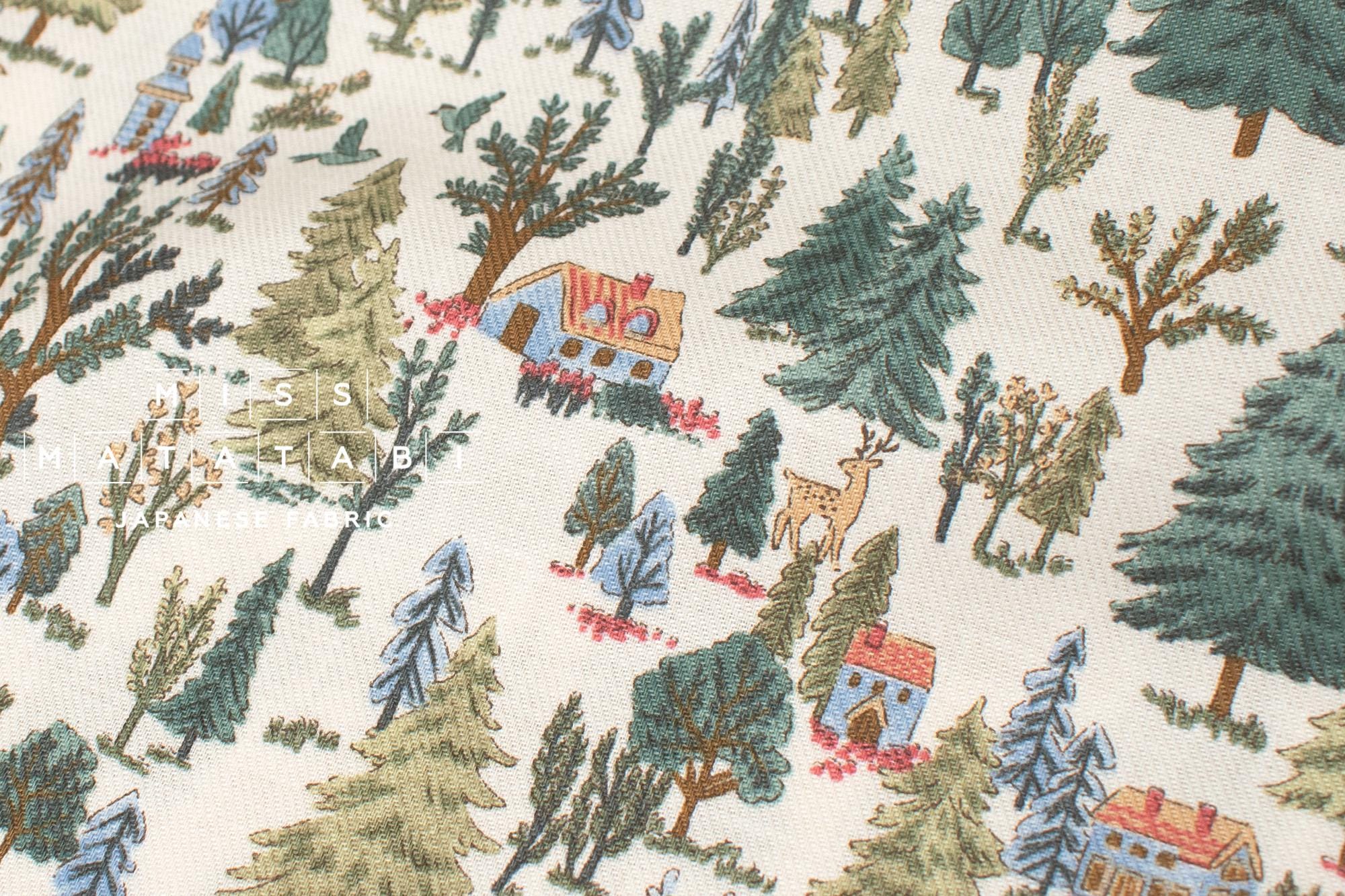 Japanese Fabric Sleepy Mountain Brushed Cotton - cream - 50cm