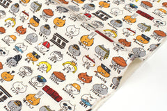 Japanese Fabric Everycat - off white - 50cm