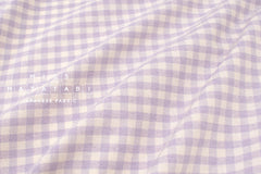 Japanese Fabric Yarn-Dyed Murazome Gingham Check - lavender - 50cm