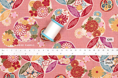 Japanese Fabric Shippo Ohana - pink - 50cm