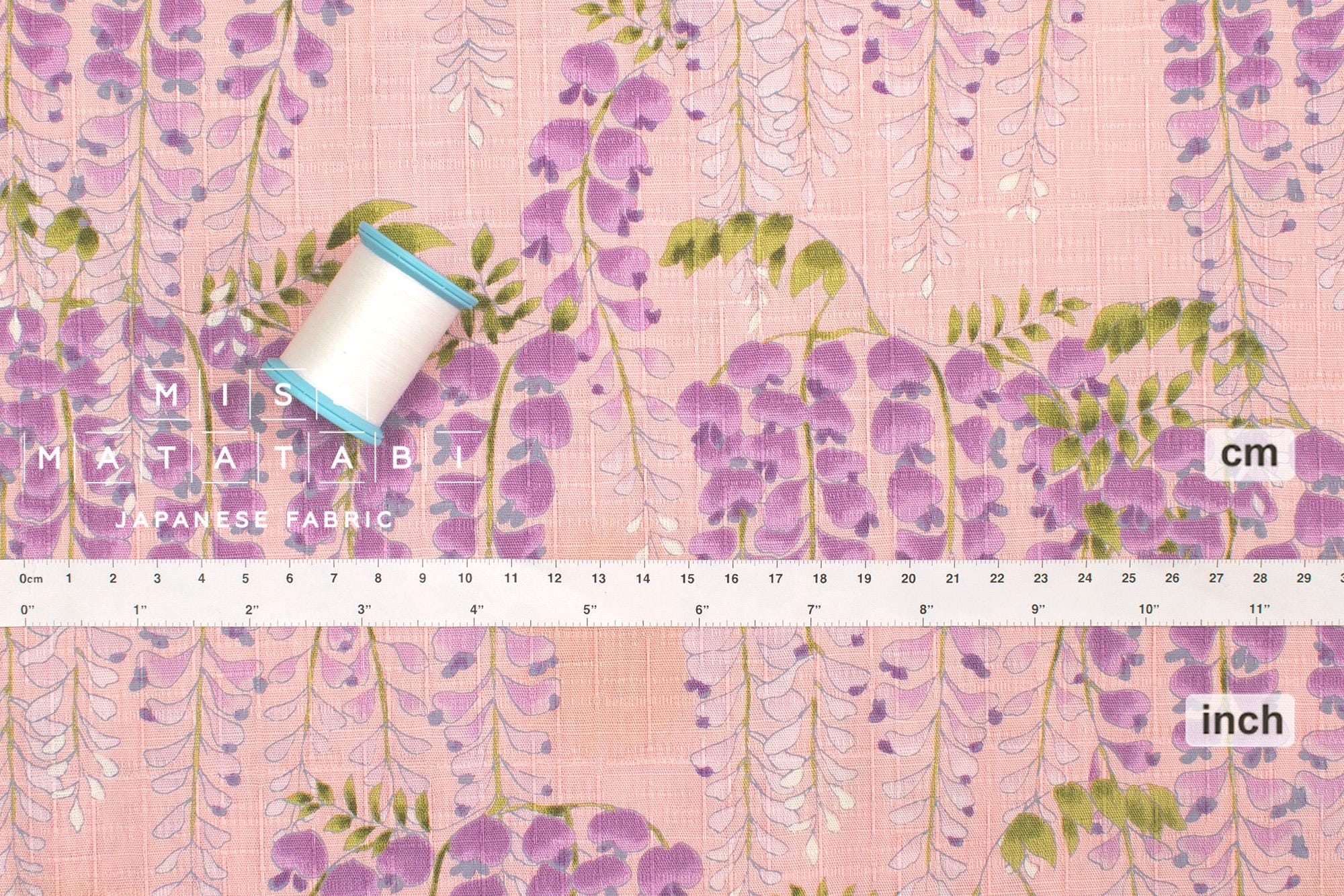 Japanese Fabric Fuji Wisteria Watercolor - pink - 50cm