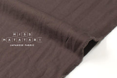 Japanese Fabric Cotton Solid Double Face Twill + Gauze - chocolate brown - 50cm