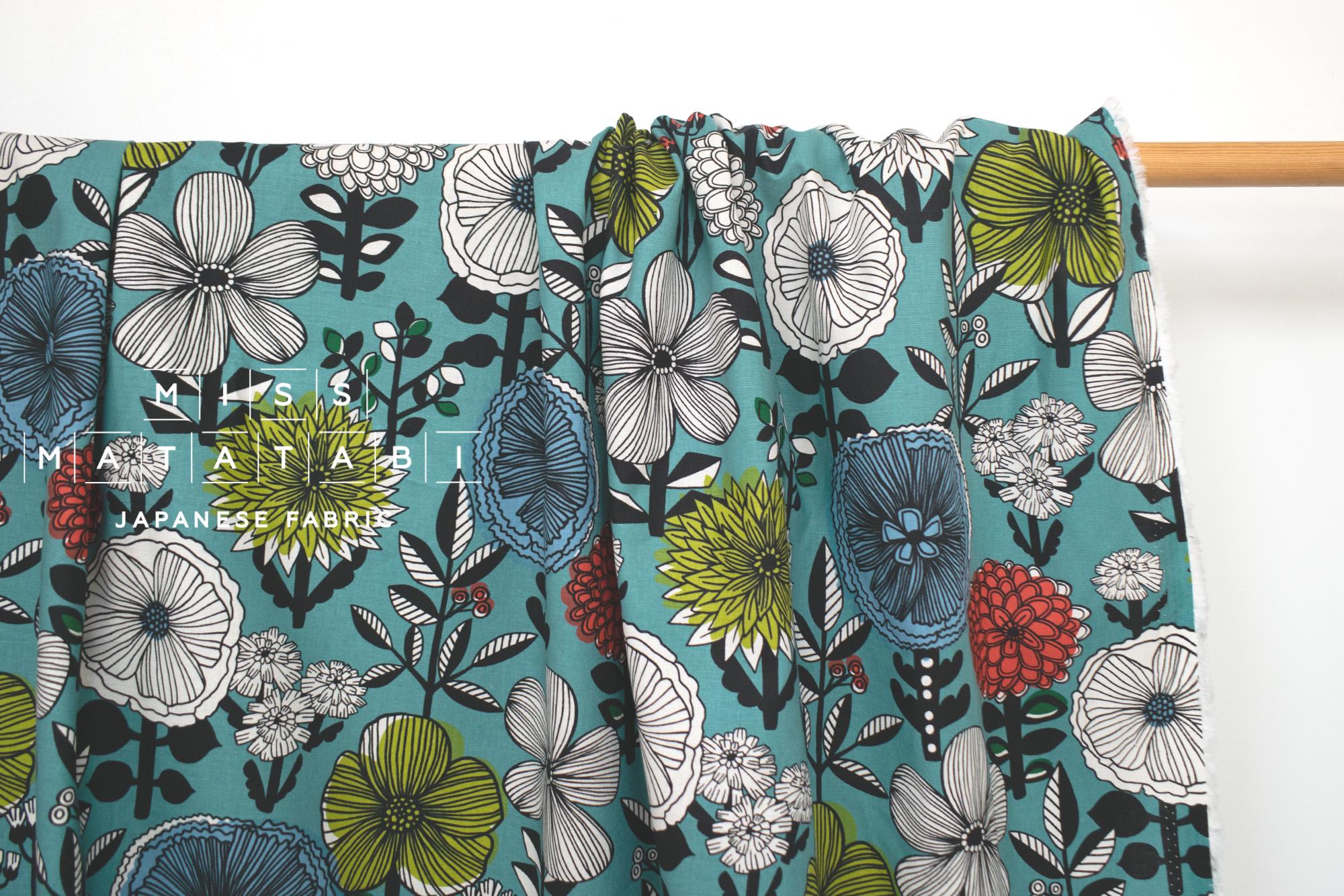 DEADSTOCK Japanese Fabric Mattina Di Vacanza Isla Floral II - B - 50cm