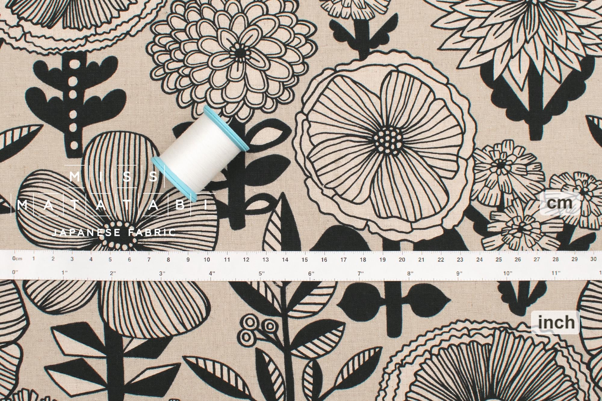 DEADSTOCK Japanese Fabric Mattina Di Vacanza Isla Floral II - G - 50cm