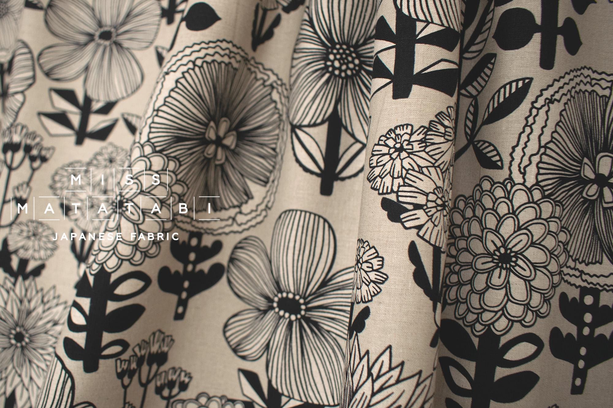 DEADSTOCK Japanese Fabric Mattina Di Vacanza Isla Floral II - G - 50cm