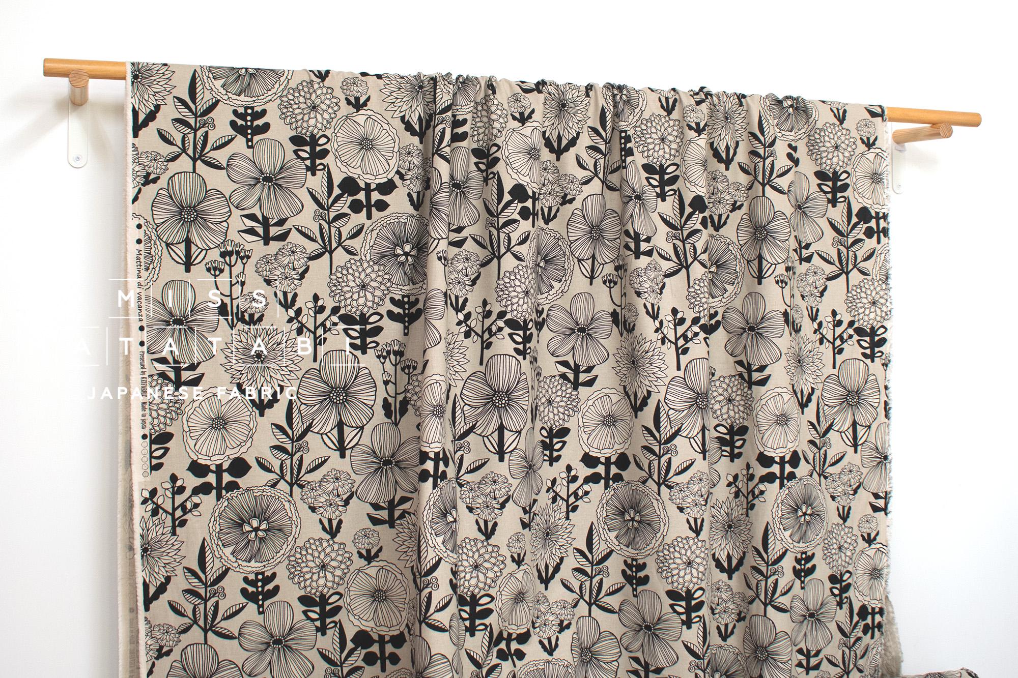 DEADSTOCK Japanese Fabric Mattina Di Vacanza Isla Floral II - G - 50cm