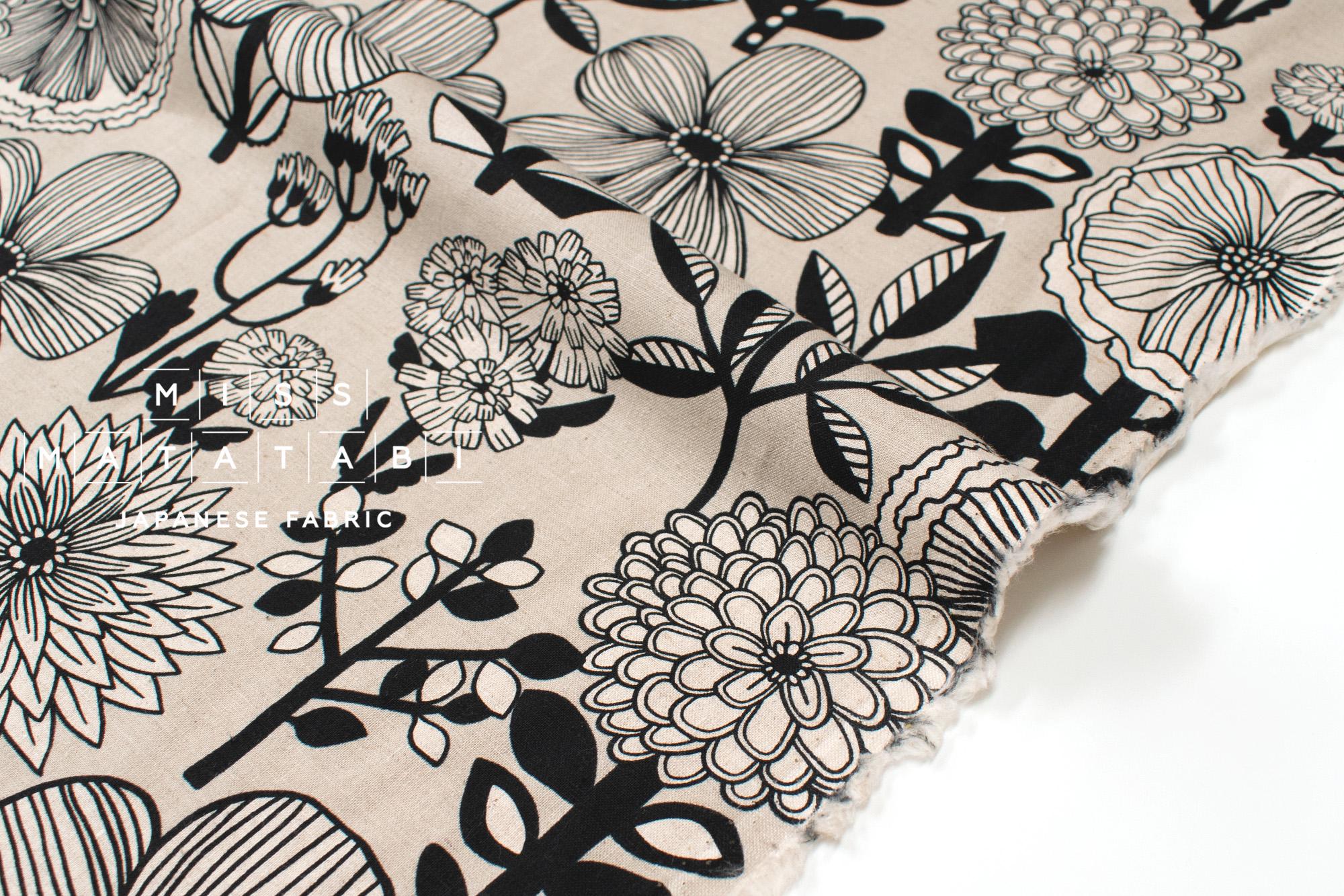 DEADSTOCK Japanese Fabric Mattina Di Vacanza Isla Floral II - G - 50cm