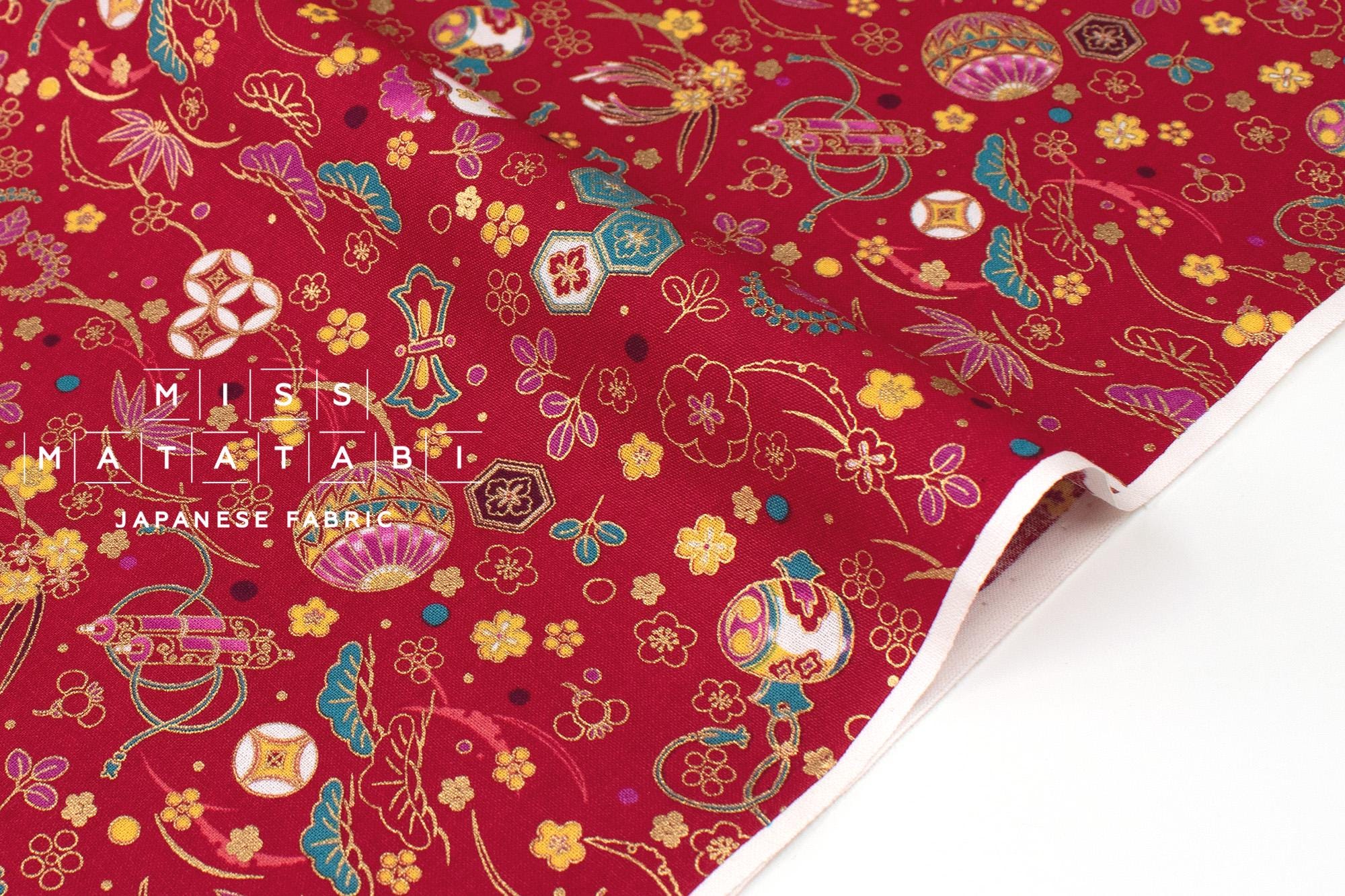 Japanese Fabric Traditional Series - 80 B red - 50cm