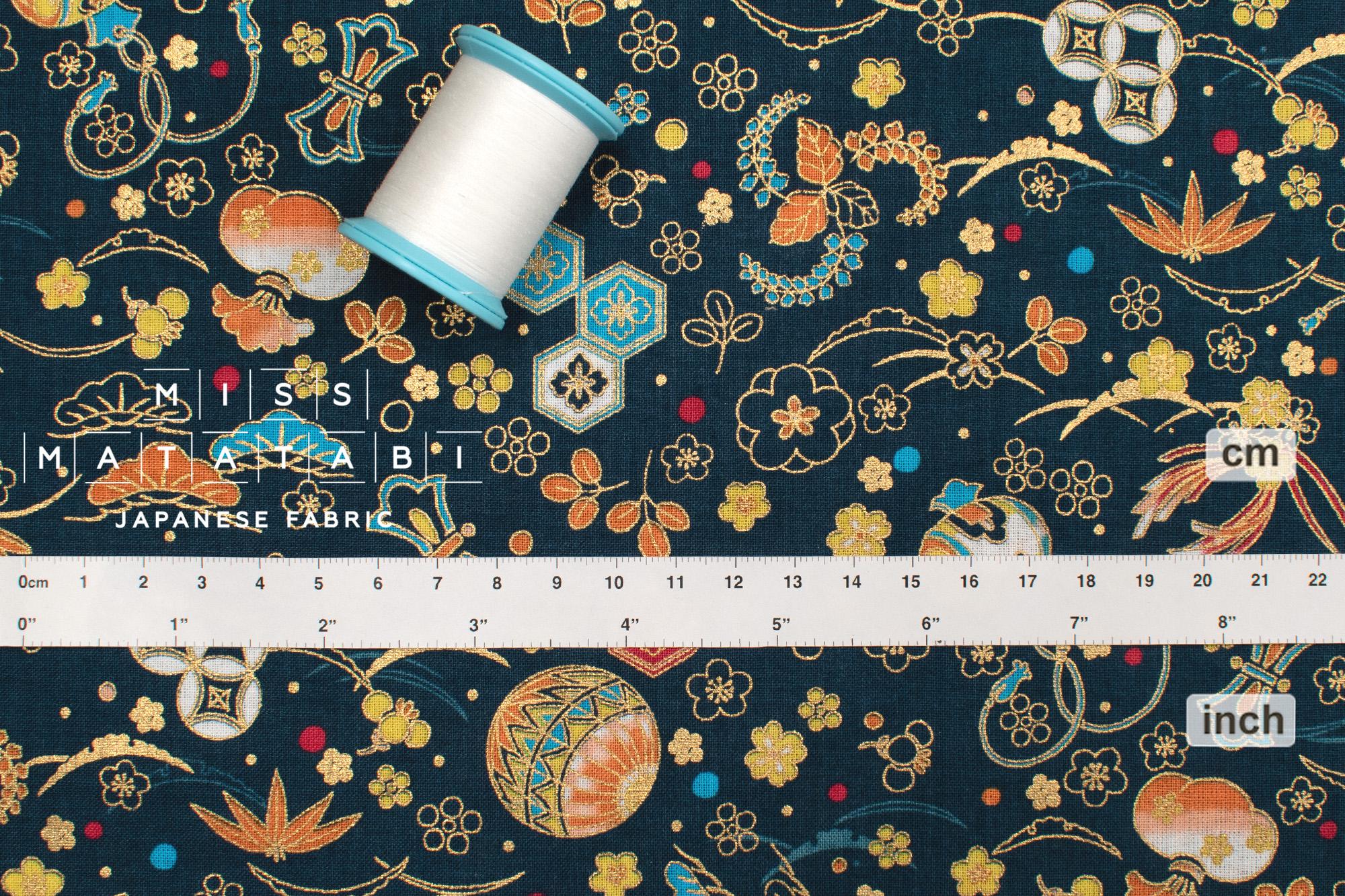 Japanese Fabric Traditional Series - 80 C blue - 50cm