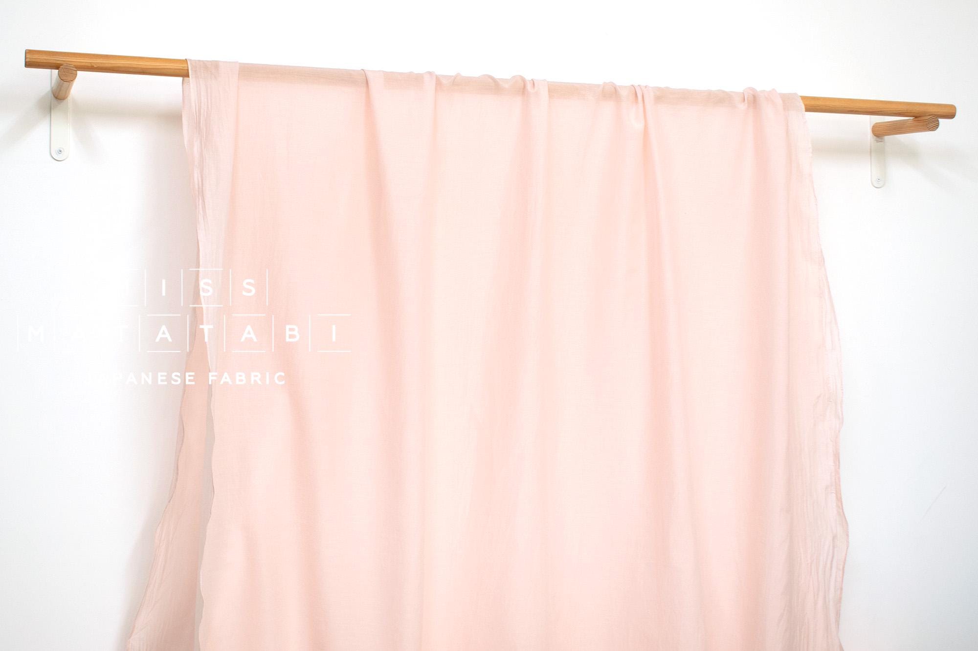 DEADSTOCK Japanese Fabric Shokunin Collection Azumadaki Cotton Silk Blend - pale pink - 50cm