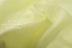 DEADSTOCK Japanese Fabric Shokunin Collection Azumadaki 18 Linen - lime - 50cm