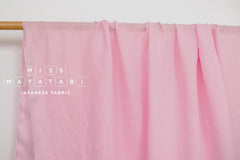 DEADSTOCK Japanese Fabric Shokunin Collection Azumadaki 18 Linen - pink - 50cm