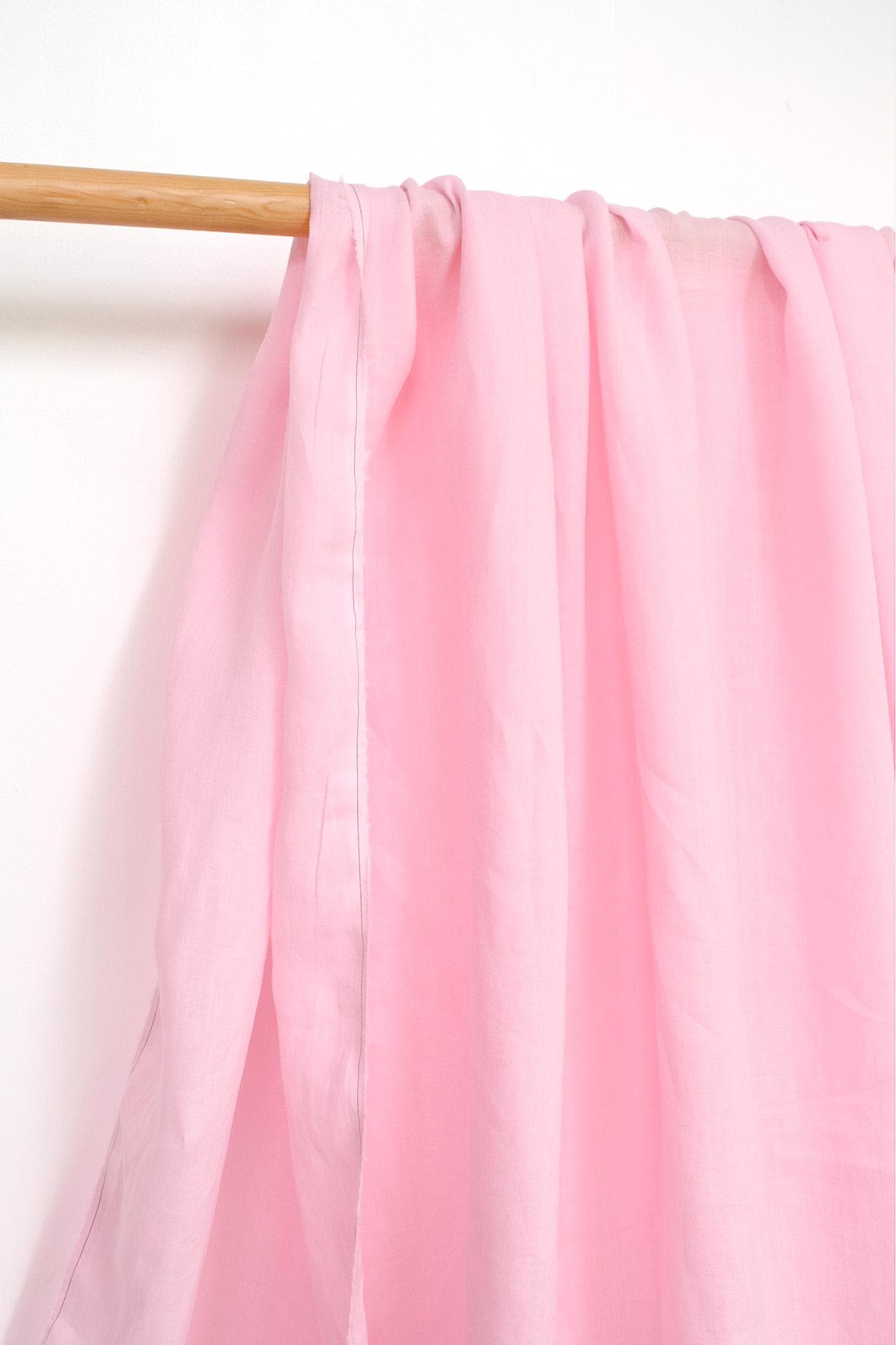 DEADSTOCK Japanese Fabric Shokunin Collection Azumadaki 18 Linen - pink - 50cm