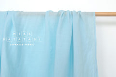 DEADSTOCK Japanese Fabric Shokunin Collection Azumadaki 18 Linen - sky blue - 50cm