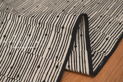 Shokunin Collection Hand-printed Chusen Japanese Tenugui Fabric - Abacus 22 black - panel