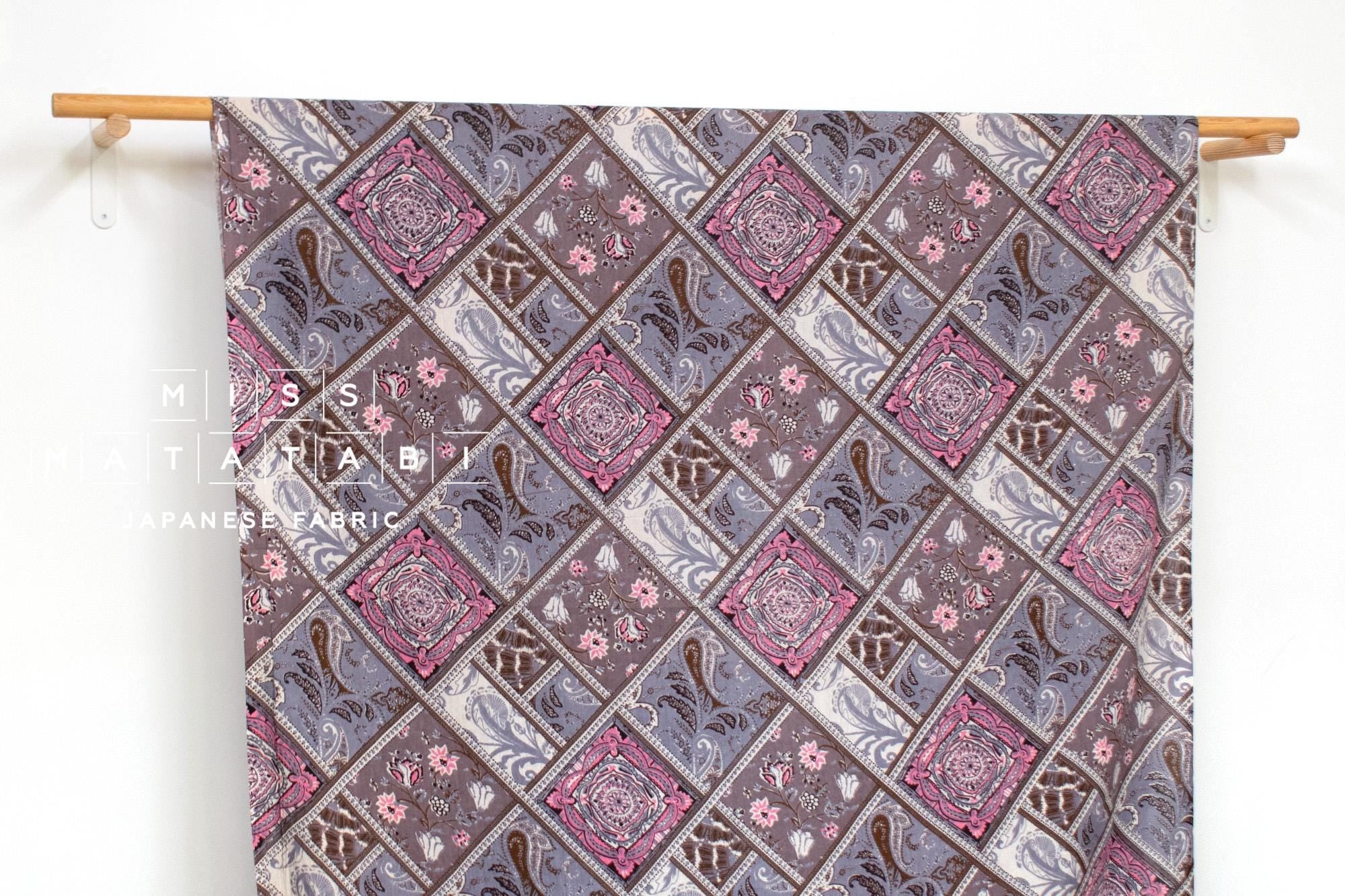 Hand Printed Indian Cotton Voile - F3 - 50cm
