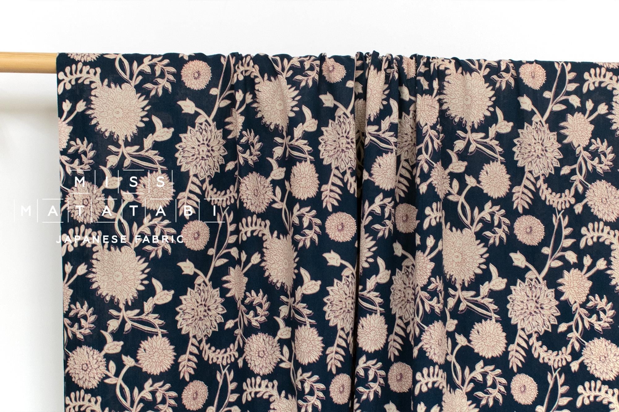 Hand Printed Indian Cotton Voile - G2 - 50cm
