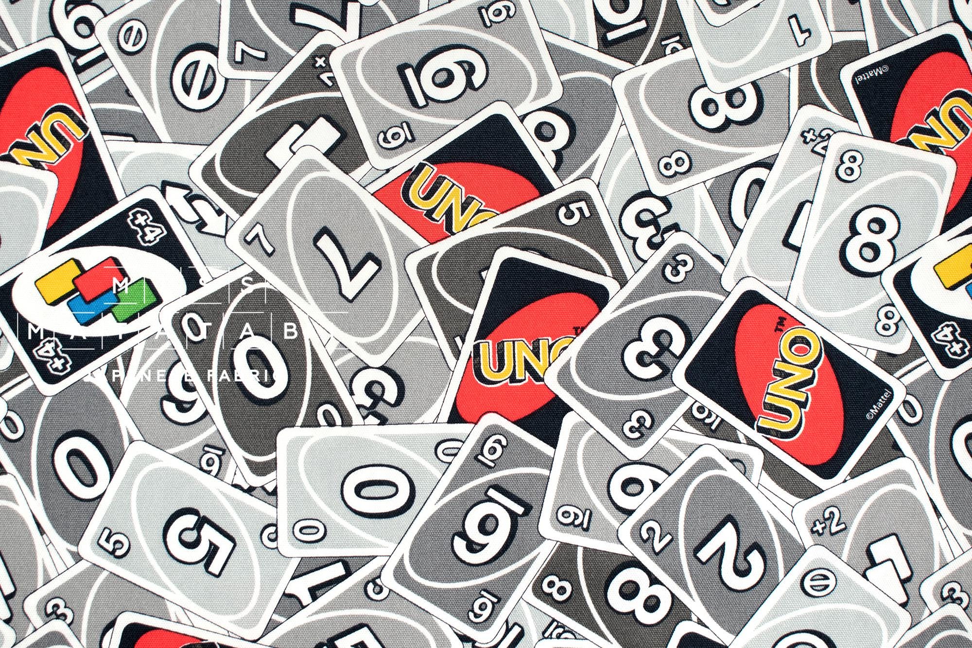 Japanese Fabric Uno Cards - grey - 50cm
