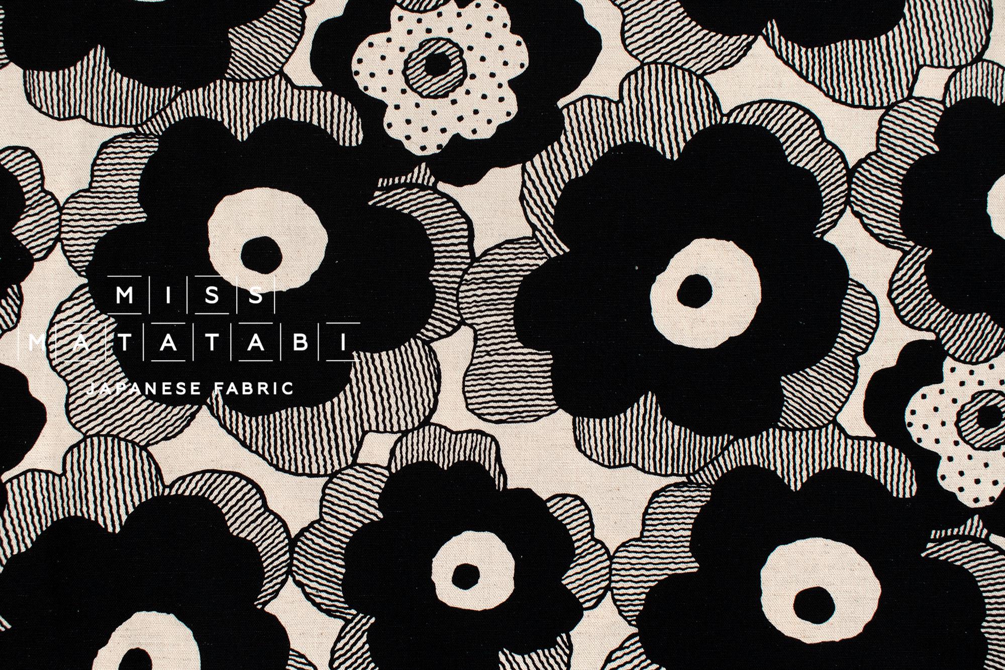 Japanese Fabric Poppy Flowers - B - 50cm
