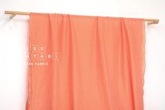 DEADSTOCK Japanese Fabric Shokunin Collection Azumadaki Cotton Silk Blend - coral - 50cm