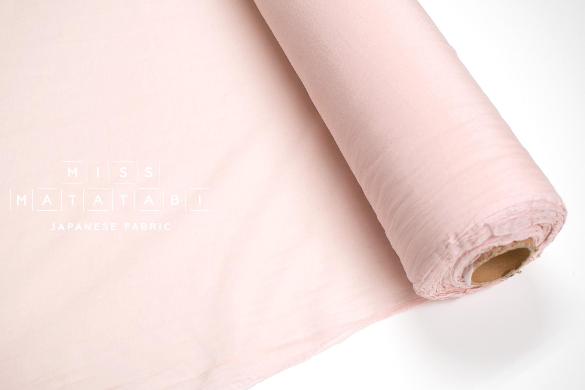 DEADSTOCK Japanese Fabric Shokunin Collection Azumadaki Cotton Silk Blend - pale pink - 50cm