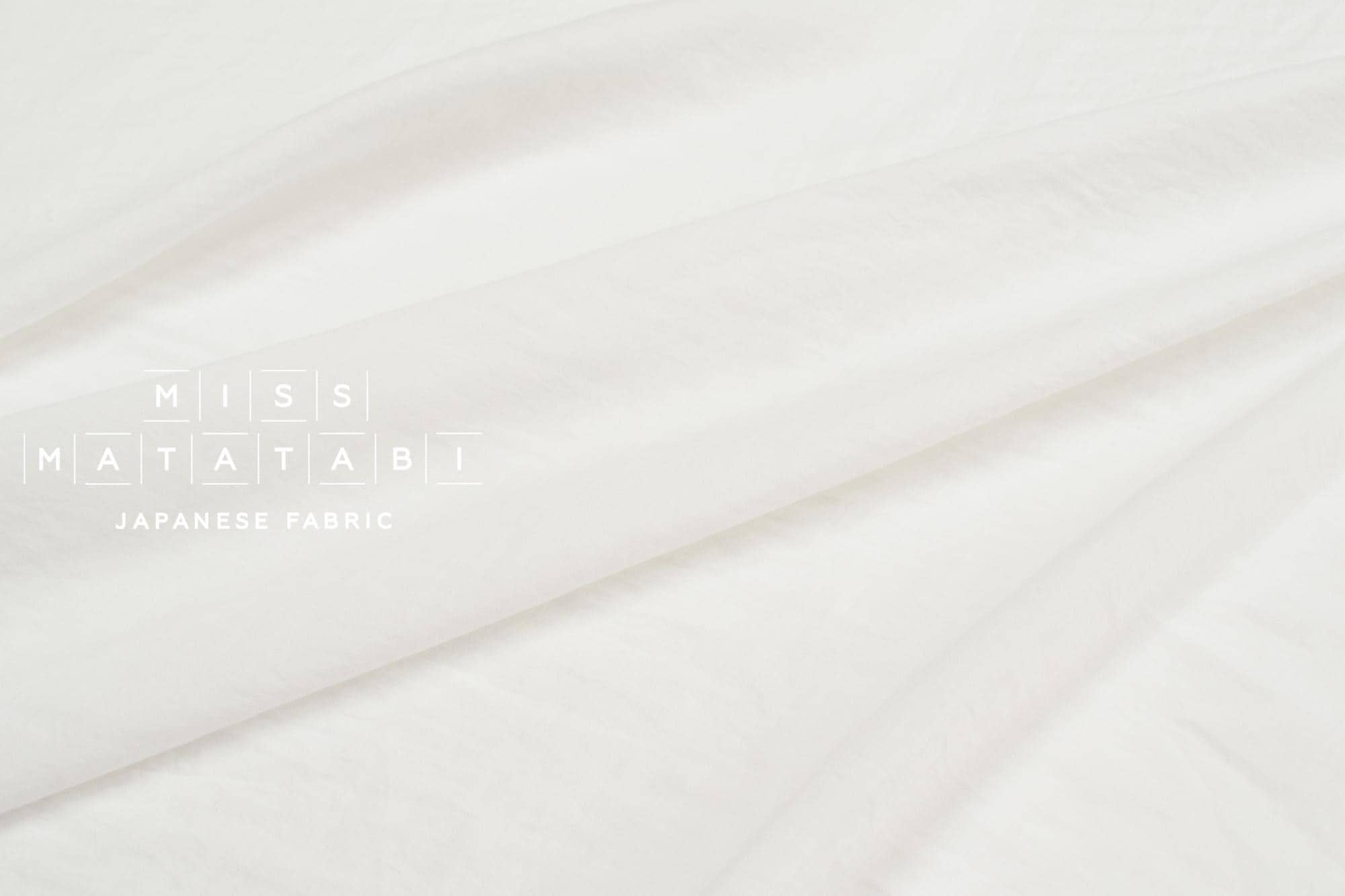DEADSTOCK Japanese Fabric Shokunin Collection Azumadaki Cotton Silk Blend - off white - 50cm