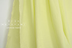 DEADSTOCK Japanese Fabric Shokunin Collection Azumadaki 18 Linen - lime - 50cm