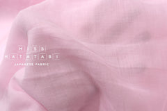 DEADSTOCK Japanese Fabric Shokunin Collection Azumadaki 18 Linen - pink - 50cm
