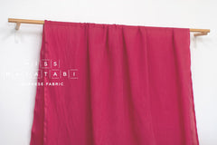 DEADSTOCK Japanese Fabric Shokunin Collection Azumadaki 18 Linen - fucshia pink - 50cm