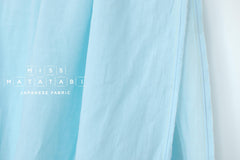 DEADSTOCK Japanese Fabric Shokunin Collection Azumadaki 18 Linen - sky blue - 50cm