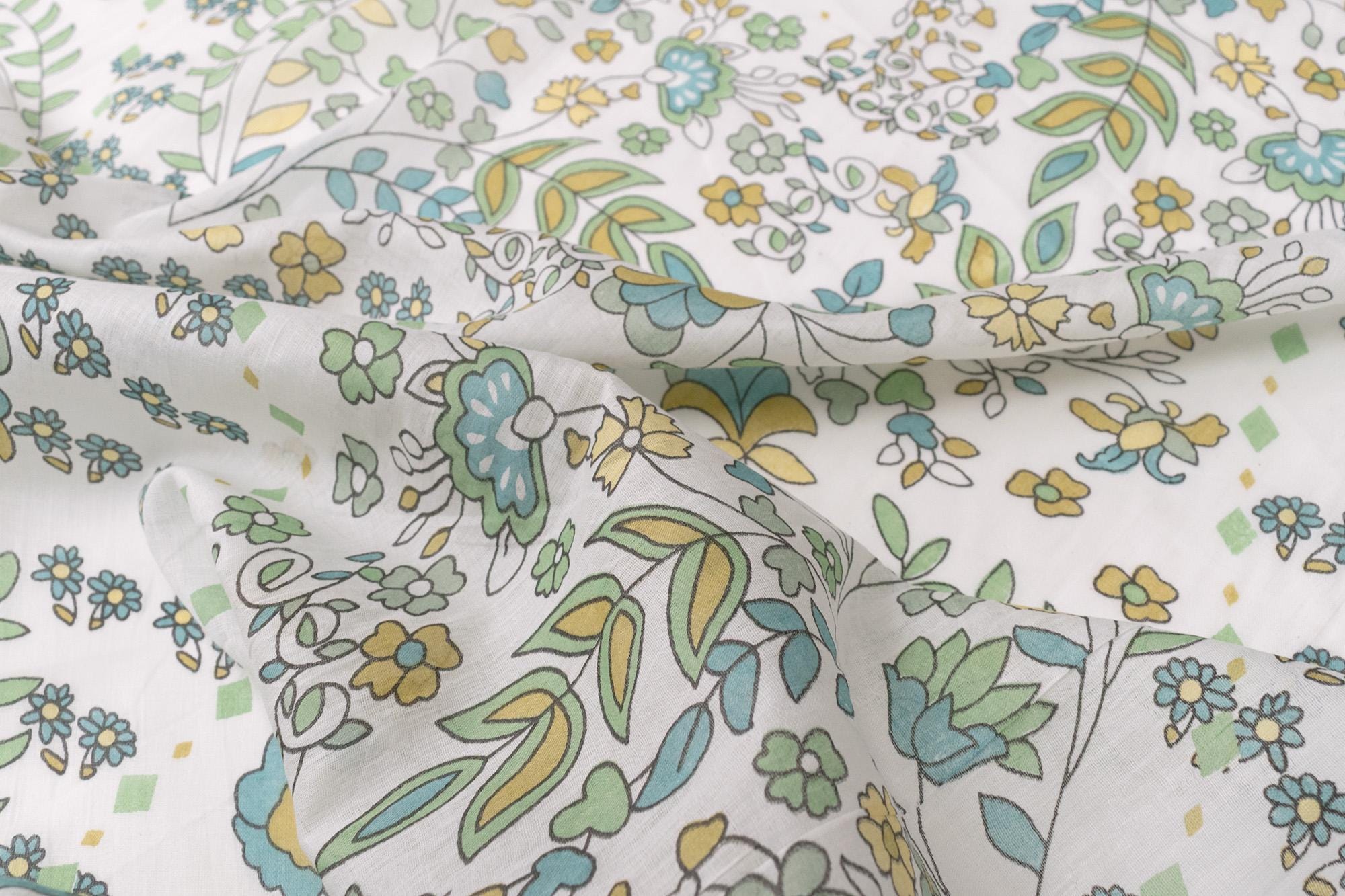 Hand Printed Indian Cotton Voile - D2 - 50cm