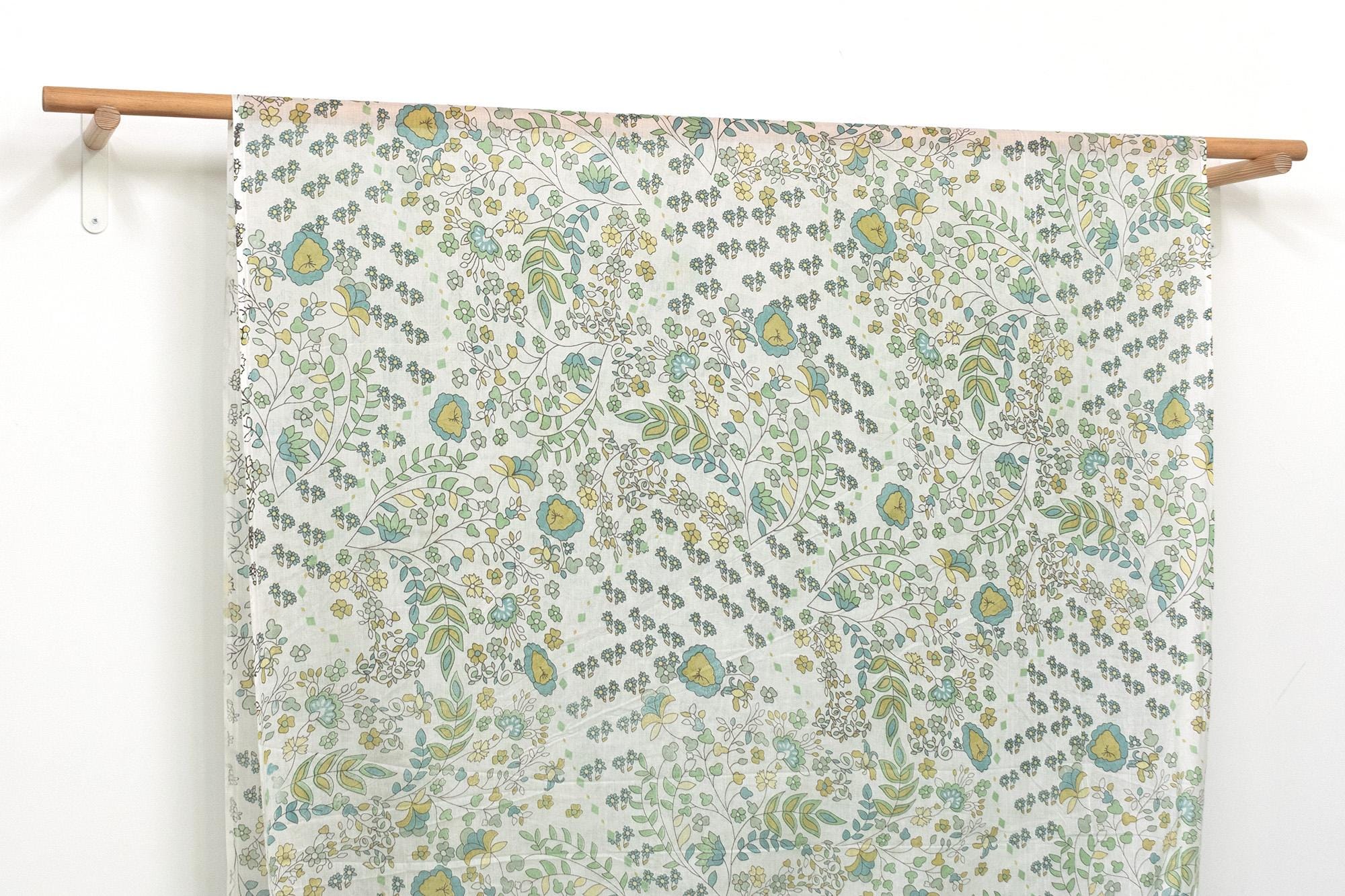 Hand Printed Indian Cotton Voile - D2 - 50cm