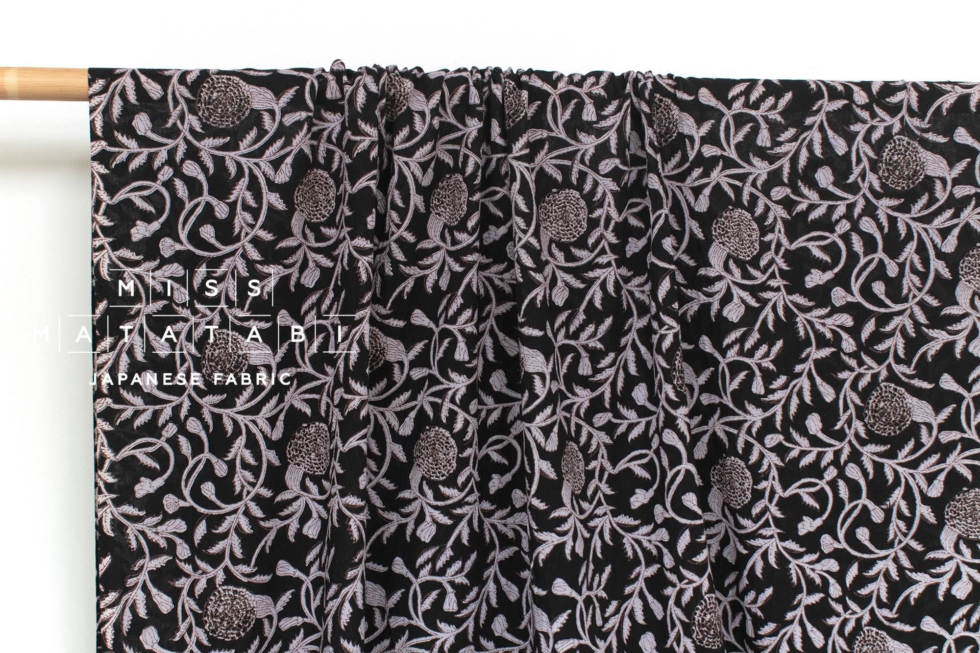 Hand Printed Indian Cotton Voile - H2 - 50cm