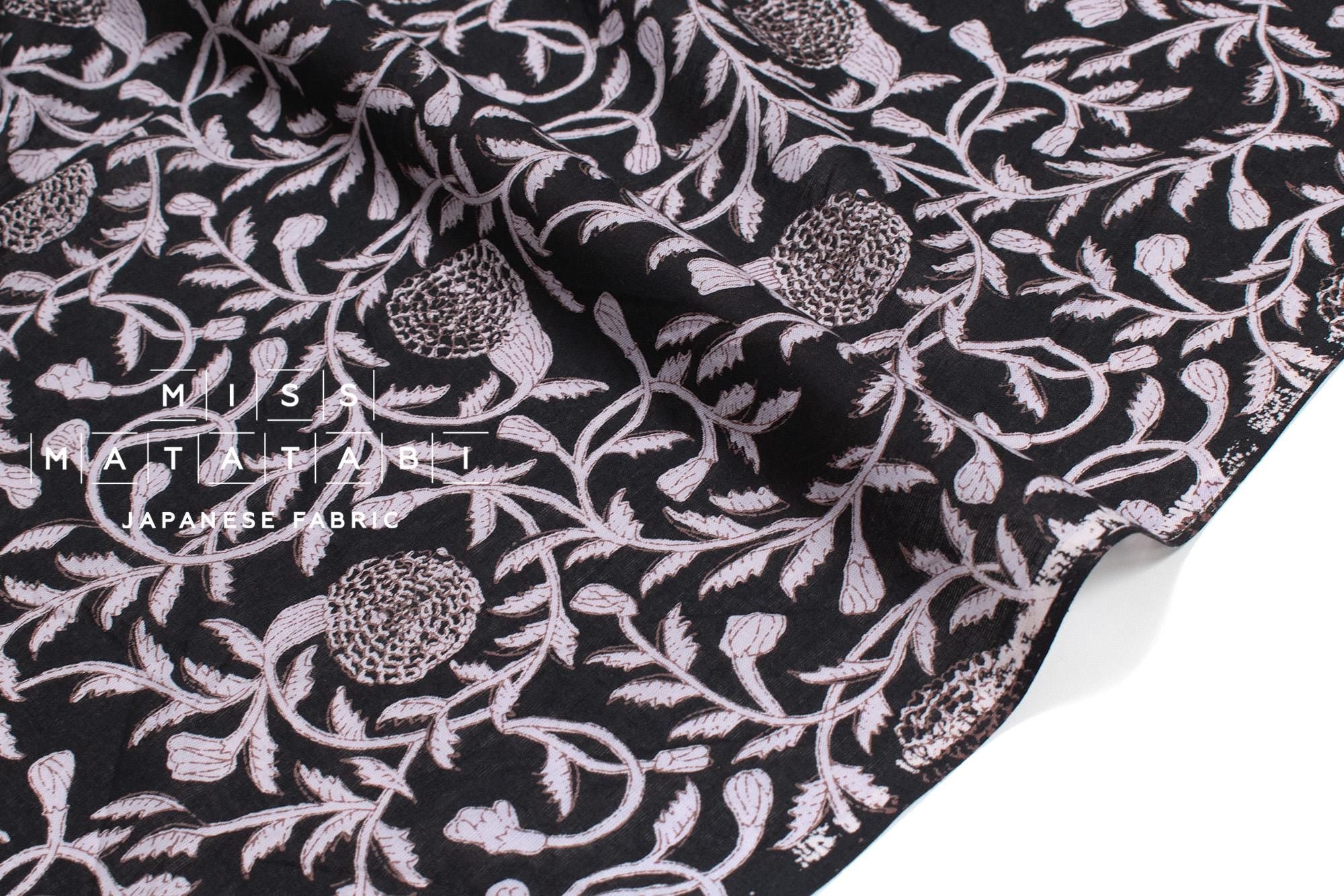 Hand Printed Indian Cotton Voile - H2 - 50cm