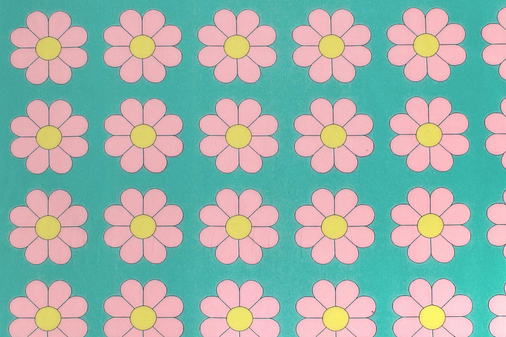 Japanese Fabric The Most Fun Flowers - pink - 50cm