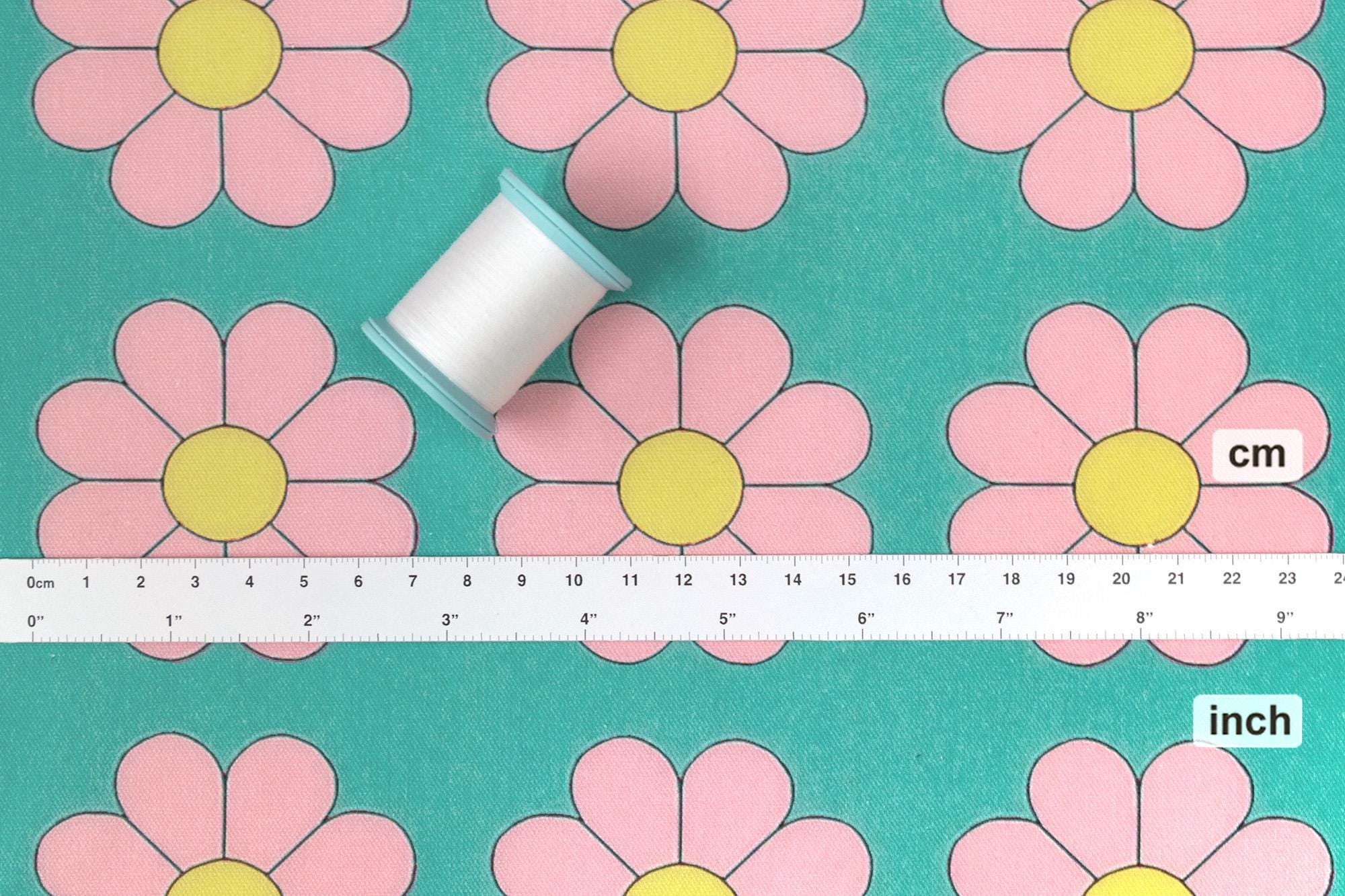 Japanese Fabric The Most Fun Flowers - pink - 50cm