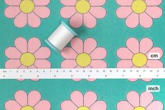 Japanese Fabric The Most Fun Flowers - pink - 50cm