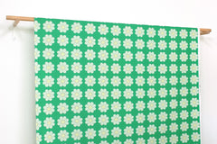 Japanese Fabric The Most Fun Flowers - green - 50cm