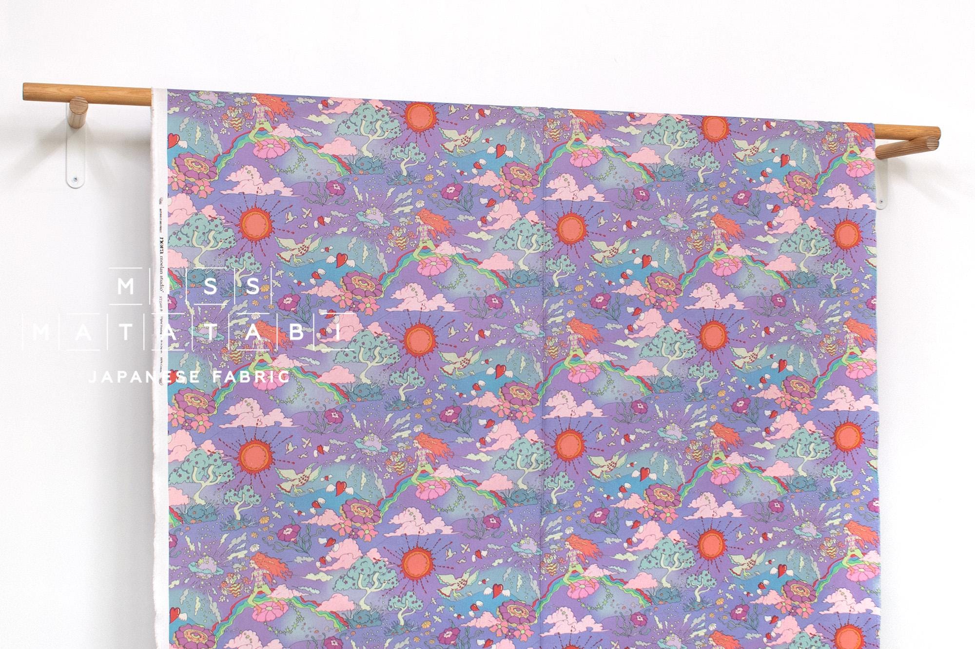 Japanese Fabric Dreamland - purple, pink - 50cm