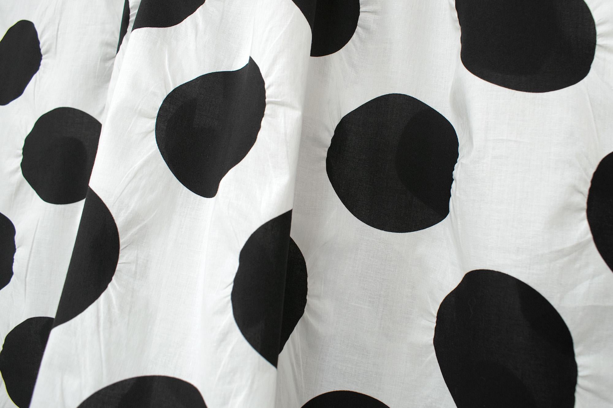 Japanese Fabric Dots Ripple Enshuku Lawn - black, white - 50cm