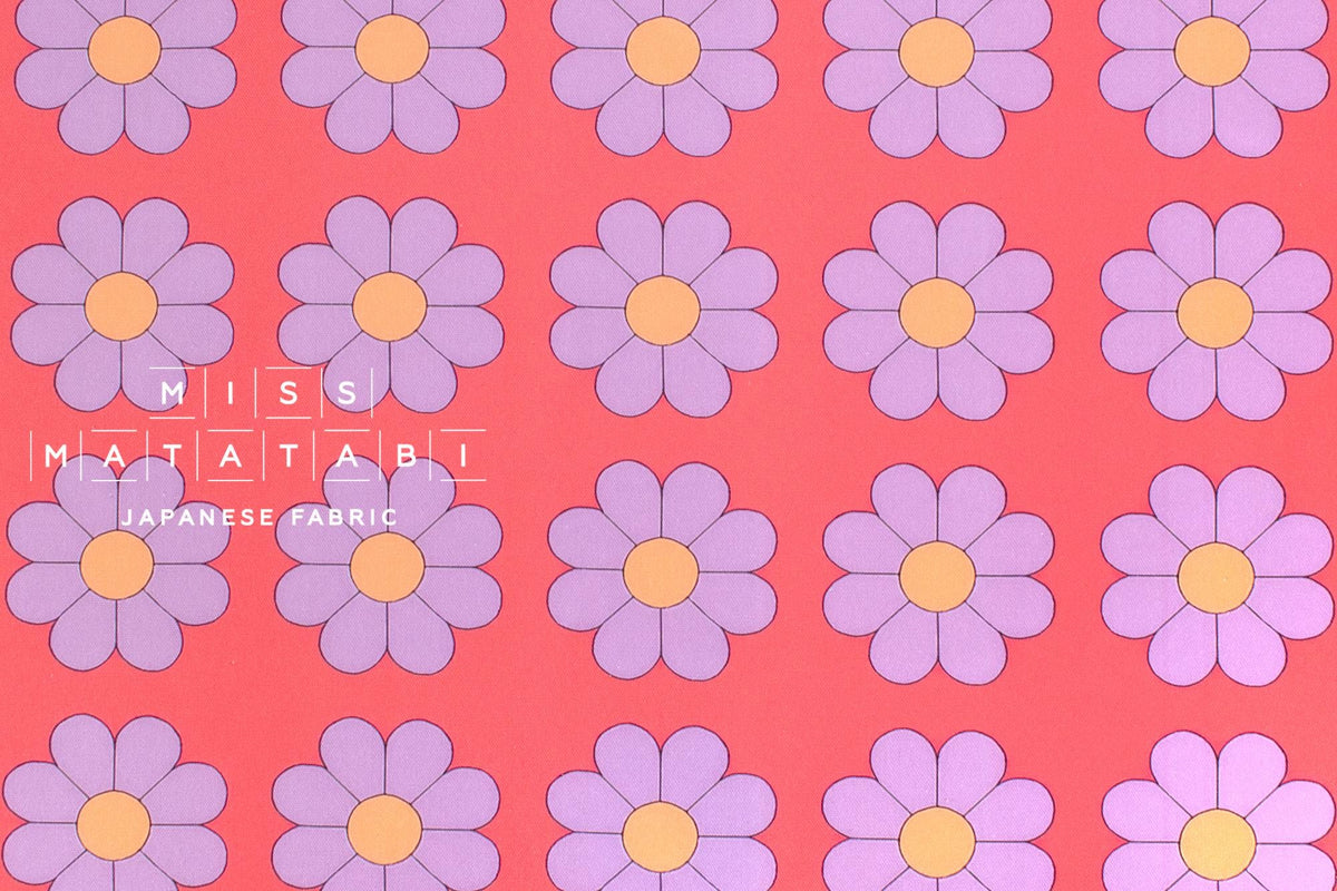 Japanese Fabric The Most Fun Flowers - lilac - 50cm