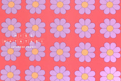 Japanese Fabric The Most Fun Flowers - lilac - 50cm