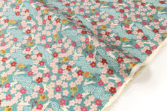Japanese Fabric Sakura Bunny - B metallic gold - 50cm