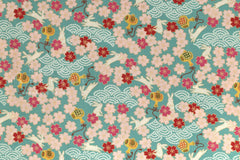 Japanese Fabric Sakura Bunny - B metallic gold - 50cm