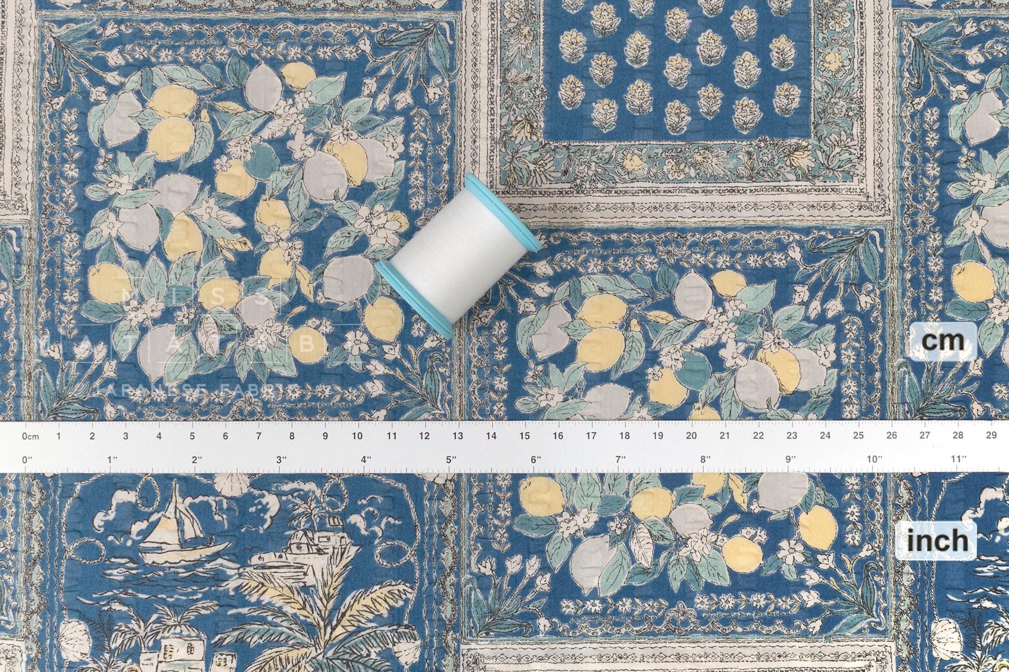 Japanese Fabric Cotton Ripple Coastal Summer - D - 50cm