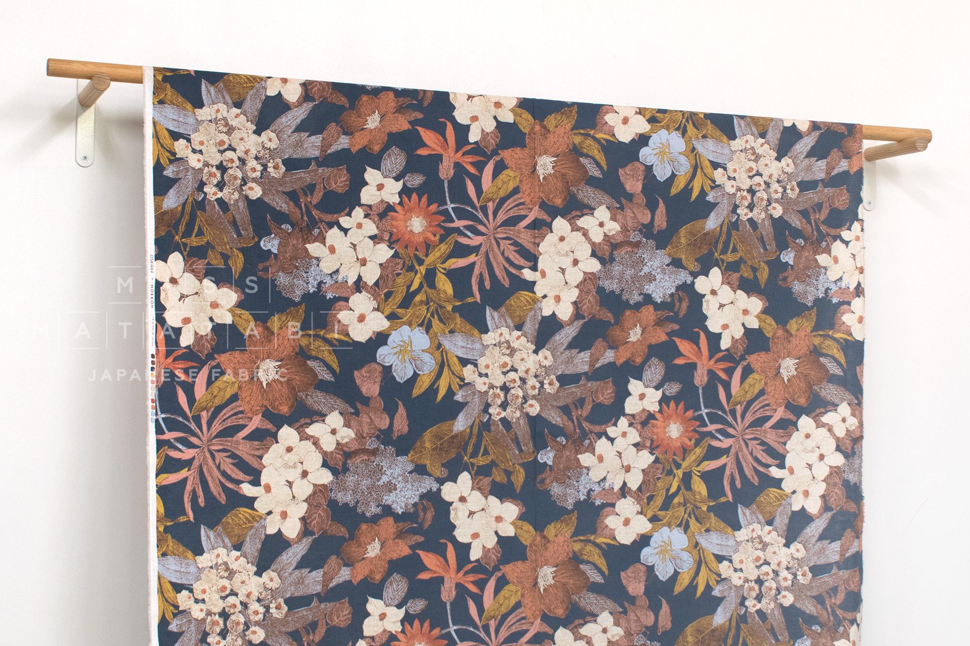 Japanese Fabric Camille Linen Blend - E - 50cm