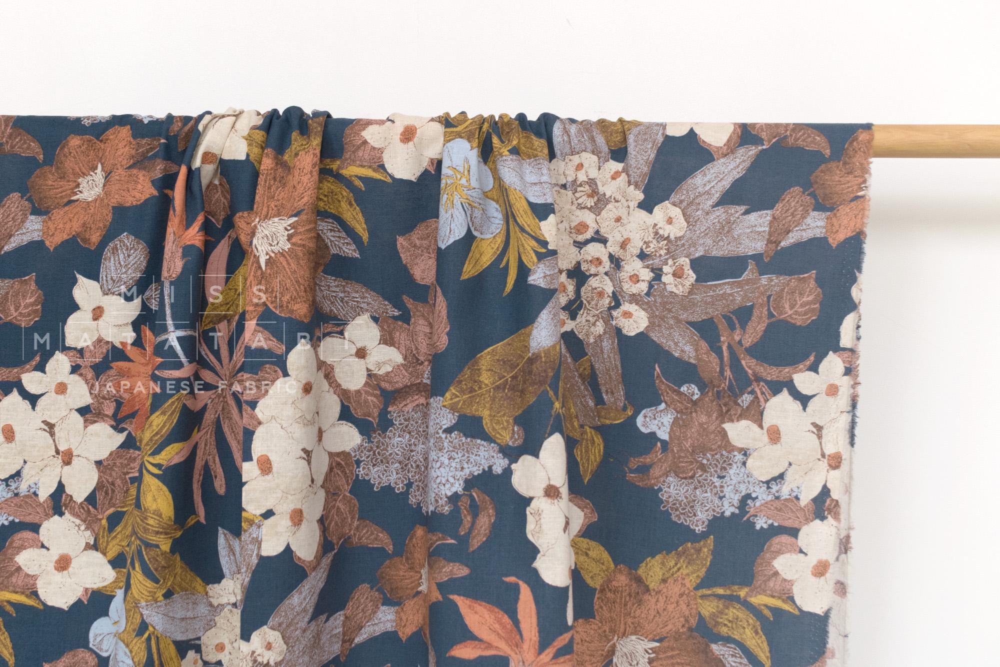 Japanese Fabric Camille Linen Blend - E - 50cm